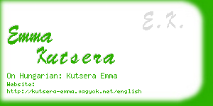 emma kutsera business card
